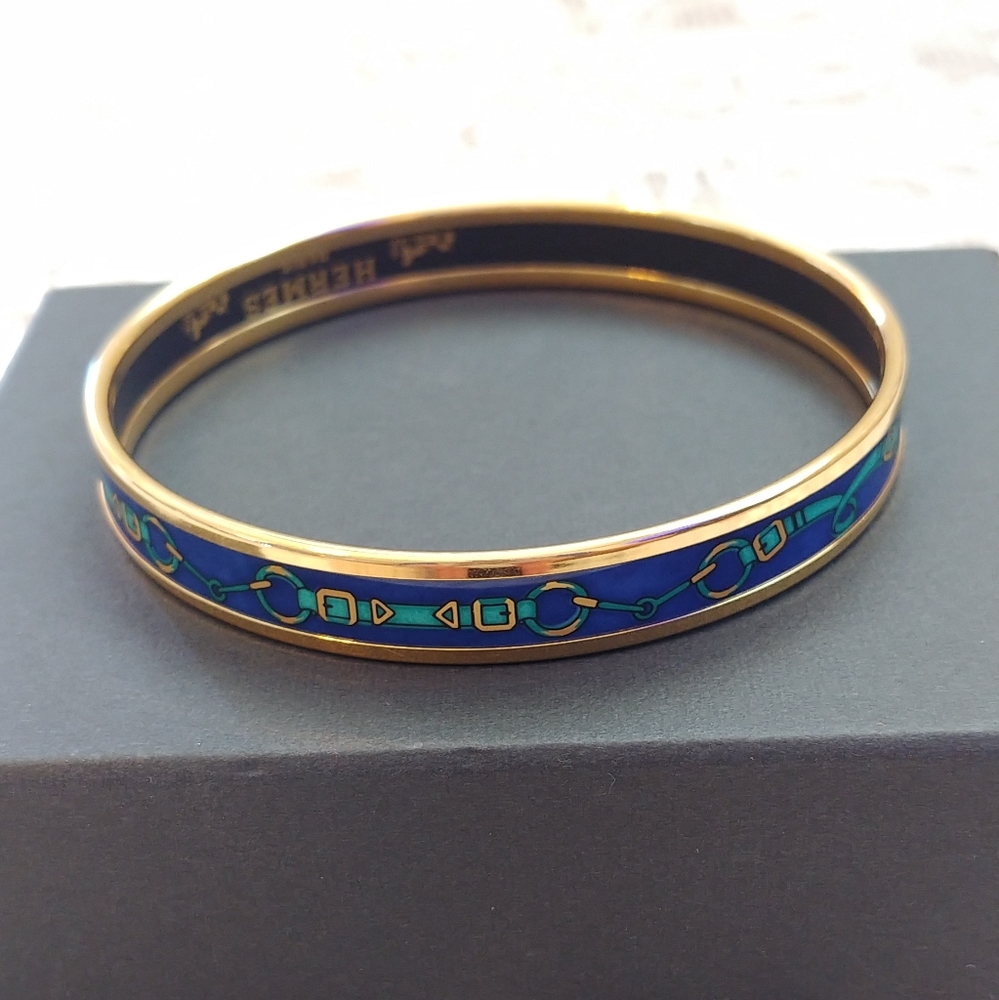 Hermes Gold Enamel Bracelet / NWOT - Picture 8 of 13